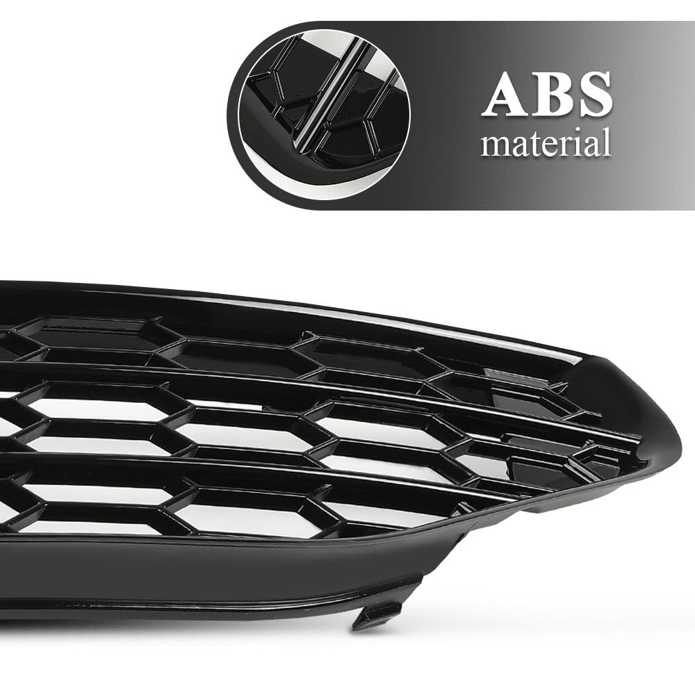 G-PLUS Front Bumper Fog Light Lamp Cover Grille Compatible with Audi A4 S-line S4 2013-2015 8K0807681L, 8K0807682M