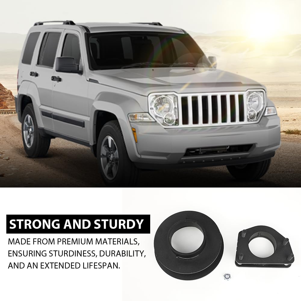 G-PLUS Front 2.5" & Rear Spacer 2.0" Leveling Lift Kit Compatible with Jeep Liberty KJ 2002-2007