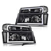 G-PLUS LED DRL Headlights, Fit Chevy Colorado/GMC Canyon 2004-2012,Fit Isuzu i-280 i-350 2006/i-290 i-370 2007-2008 Headlamps, Clear Lens Black Housing Clear Reflector,faros delanteros Assembly
