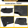G-PLUS TPE Floor Mats Compatible with Ford F250 F350 F450 2017-2024 Super Duty Crew Cab w/Under Seat Storage Floor Liners All Weather Full Cover Protection 1st & 2nd Row Black Cargo Liner