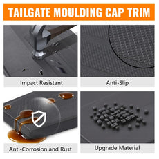 G-PLUS Tailgate Molding Trim for Ford F250 F350 2011-2016 Flex Step Style Product Details