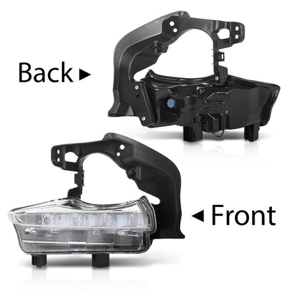 G-PLUS LED DRL Daytime Running Light Driving Fog Lamp Left Driver & Right Passenger Side Pair Compatible with Toyota Highlander 2014 2015 2016 TO2562100, TO2563100, 814400E020, 814300E020 2PCS White