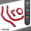G-PLUS Silicone Radiator Hose Kit Compatible with Yamaha Banshee 350 YFZ350 1987-2006 Red