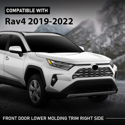 G-PLUS Front Door Trim Lower Molding Right Side Compatible with Toyota RAV4 2019-2022 7507342040