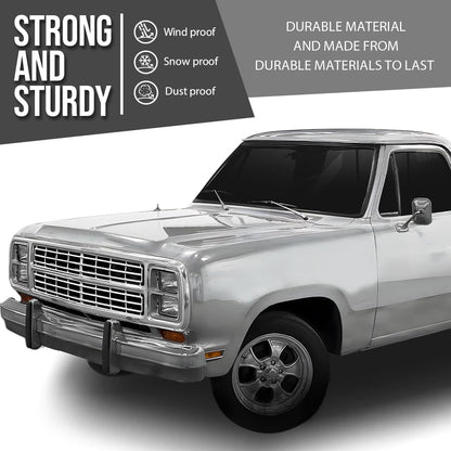 G-PLUS Engine Well Frame Rail Splash Shields Seals Compatible with Dodge Trucks D Series 2WD 1972-1981 Black