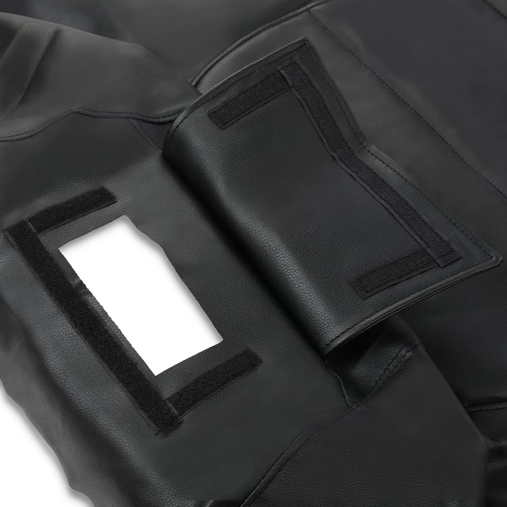 G-PLUS Snowmobiles Seat Cover Compatible with Polaris Indy XC500/600/700 1996-2003 Seat Protector Replacement (Black Synthetic Leather)