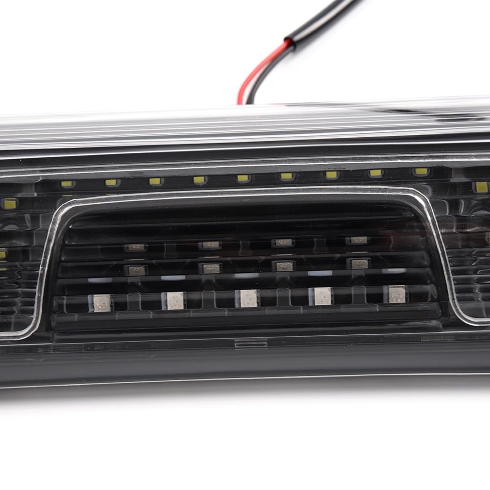 G-PLUS LED Third Brake Light Compatible with Chevy Silverado/GMC Sierra 1500 2500HD 2014-2018, 3rd High Mount Stop Lamps, Clear Lens Black Housing, 23509162 20979071