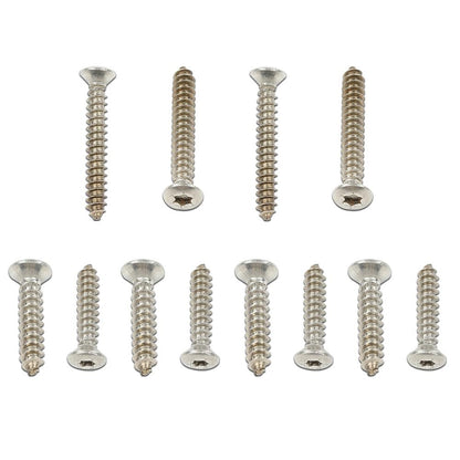 G-PLUS Headlight & Bumper Bezel Trim Screw Kit Chrome Silver Stainless Steel (Thread #8,Length 3/4" and 1 1/8",Torx Pan Head with a 9/32" Outside Diameter)