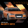 G-PLUS Headlight Lens Cover Compatible with Audi A6 C7 2011-2015 Left & Right Pair Front Headlamp Lens Cover Clear