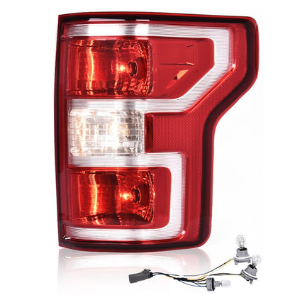 G-PLUS Rear Tail Lamp Light W/Bulbs & Wiring Harness Right Side Compatible with 2018 2019 2020 Ford F150 Rear Brake Lamps Assembly
