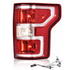 G-PLUS Right Tail Light Compatible with Ford F150 2018 2019 2020 Rear Tail Lamps W/Bulbs & Wiring Harness Red Luces Traseras passenger Side Rear Brake Lamps Assembly