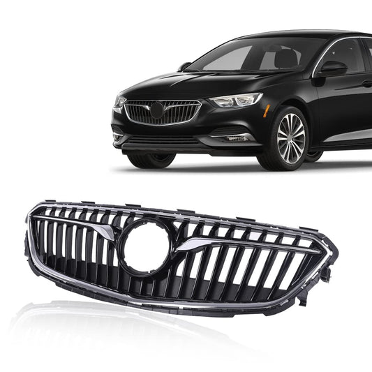 G-PLUS Front Bumper Grille Upper Black/Chrome Compatible with 2018-2020 Buick Regal TourX 39119344