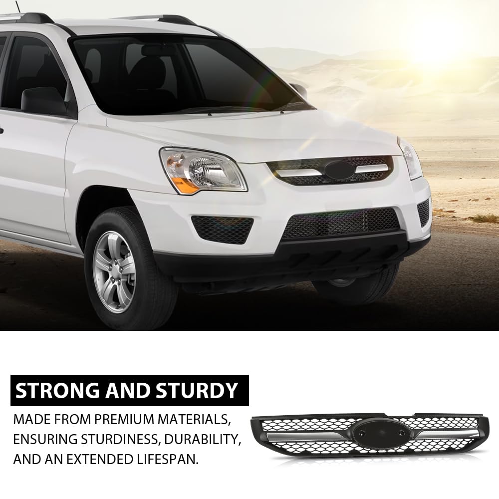G-PLUS Front Bumper Grille Assembly Compatible with Kia Sportage 2008 2009 2010