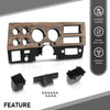 G-PLUS Dash Bezel Gauge Cluster Cover W/o AC Compatible with 1975 1976 1977 1978 1979 1980 Chevy GMC Pickup Truck W/o AC Black