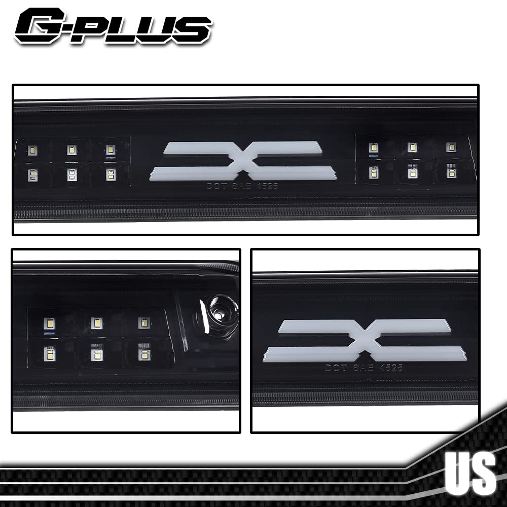 G-PLUS LED 3rd Third X Brake Light Rear Brake Stop Tail Light Compatible with 2015-2018 Colorado/Canyon GM25971002 52019397 High Mount Stop Light Third Tail Light