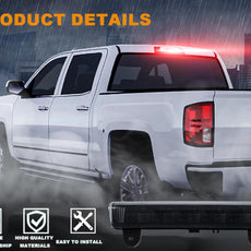 G-PLUS LED 3rd Brake Light for Chevy Suburban Tahoe GMC Yukon 2000-2006 Black Smoke Lens Side View