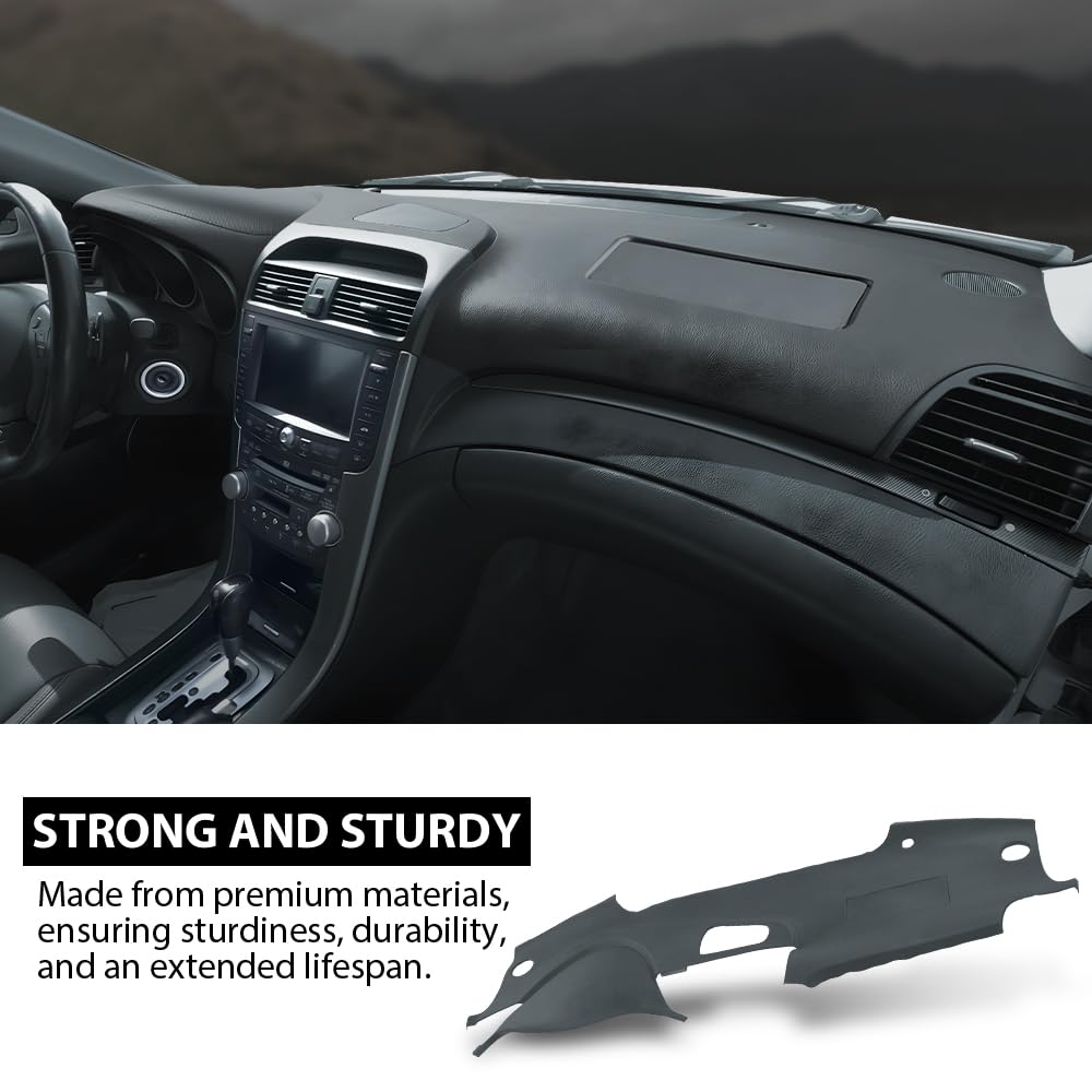G-PLUS TPE Molded Dashboard Dash Cover Compatible with Honda Acura TL 2004 2005 2006 2007 2008 Dash Board Cover (Gray)