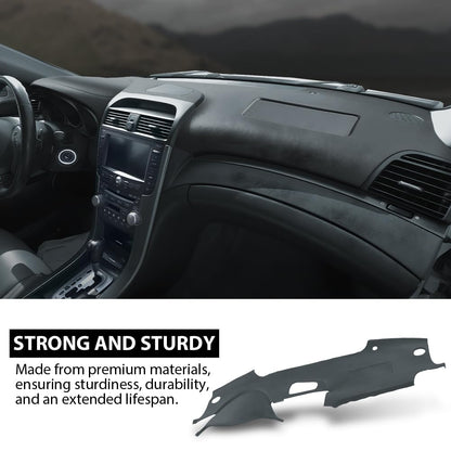 G-PLUS TPE Molded Dashboard Dash Cover Compatible with Honda Acura TL 2004 2005 2006 2007 2008 Dash Board Cover (Gray)