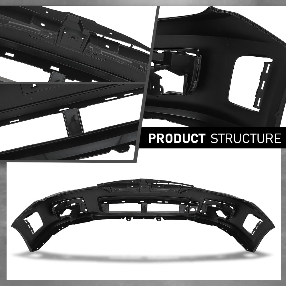 G-PLUS Front Bumper Cover Compatible with Impreza 2011-2014 (Submodel: WRX, WRX Limited, WRX Premium, WRX STI, WRX STI Limited), 57704FG113, SU1000167, Primed Black