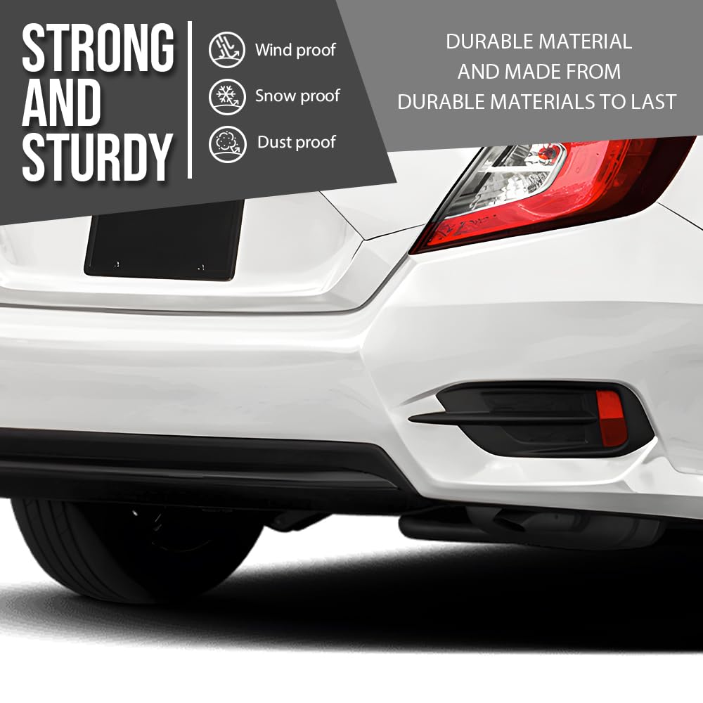 G-PLUS Rear Bumper Lip Diffuser Splitter Spoiler Compatible with Honda Civic Sedan 4 Door 2016 2017 2018 2019 2020 2021 (Not Fit Si and Sport Model) Glossy Black