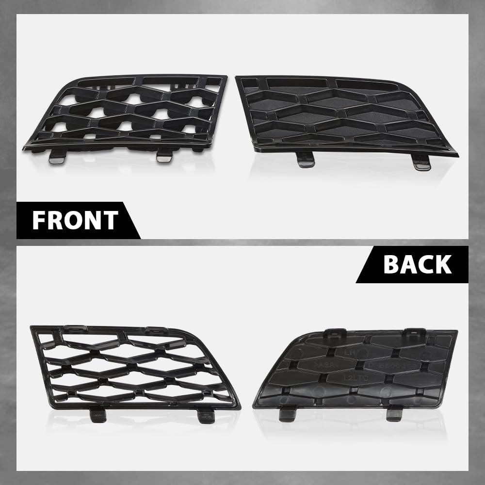 G-PLUS Pair Front Bumper Air Inlet Grill Cover, Compatible with Range Rover L322 4.4L V8 (non-Supercharged) 2006-2009, Not Fit Range Rover Sport models DXB500340PUY, DXB500350PUY