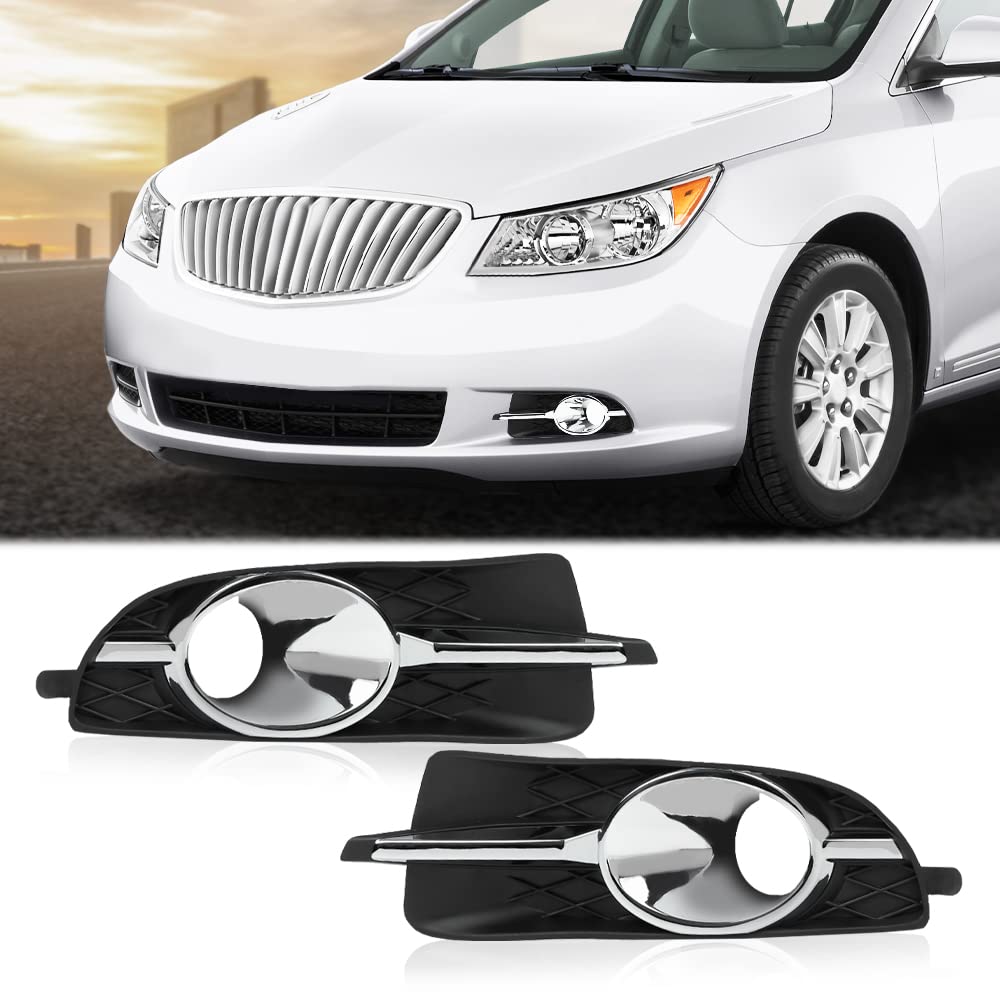 G-PLUS Fog Light Lamp Trim Bezel Cover Compatible with Buick Lacrosse 2010 2011 2012 2013 /Fit Buick Allure 2010 Fog Light Cover Trim 20859108 GM1039120 20859107 GM1038131