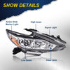 G-PLUS Headlights, Fit 2016-2018 Nissan Altima 4-Door Sedan,(Compatible w/o LED Halogen Headlight),Automotive Halogen Type Headlamps Chrome Housing,Passenger Side (Right),faros delanteros