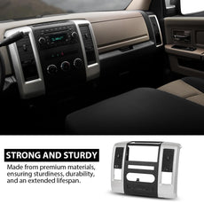 G-PLUS Radio Climate Bezel for Dodge Ram 2009-2012 Silver Additional Angle