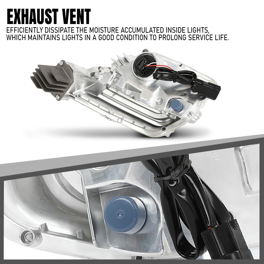 G-PLUS LED Front Fog Light Lamp Driving Light Left Driver Side Compatible with Volvo XC60 2014-2018 31364330 White