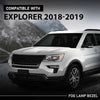 G-PLUS Pair Front Fog Light Cover Lamp Bezel, Compatible with Ford Explorer 2018 2019, LH Driver & RH Passenger Side 2PCS, FO1039181, FO1038181