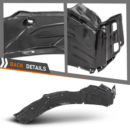 G-PLUS Front Fender Liner Set w/Clips Compatible with Acura RSX 2002-2004 AC1248105, AC1249105 Black