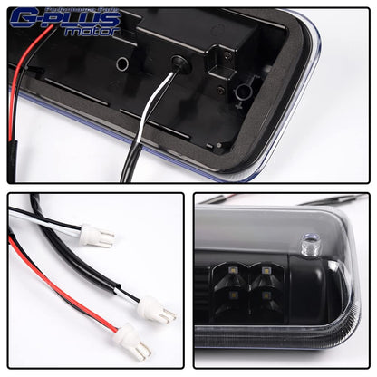 G-PLUS Rear LED Third Brake Light Compatible With 2004-2008 Ford F150 3RD Cargo Led Tail Lamps (Clear Lens Black Housing)