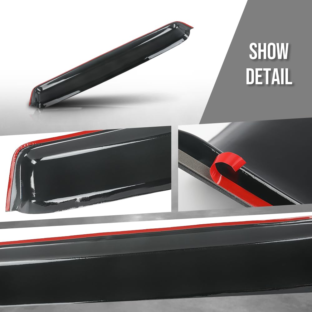 G-PLUS RV Window Deflector and Sun Visor Fit 30 inch Wide Window Smoke