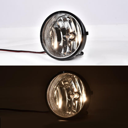 G-PLUS Front Bumper Fog Lights Assembly Compatible with Toyota Tacoma 2005 2006 2007 2008 2009 2010 2011 Left & Right Smoky Lens Chrome Housing