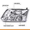 G-PLUS Headlights Assembly Compatible with Dodge Ram 1500 2500 3500 2009-2012 (New Body), Only Fit Factory Quad, Clear Lens Chrome Housing Clear Reflector, faros delanteros