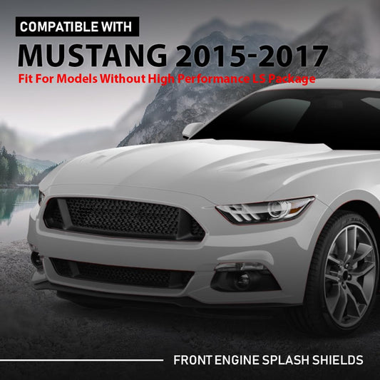 G-PLUS Front Engine Splash Shield, Compatible with Ford Mustang EcoBoost/GT/ V6 2015-2017, FR3Z17626B, FO1228144