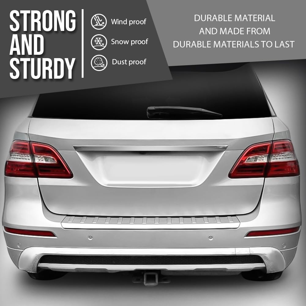 G-PLUS Rear Bumper Lower Chrome Trim Compatible with Benz ML550 ML500 2013-2015 A1668804340, A1668804440 Silver