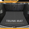 G-PLUS 4PCS Cargo Liners Fit Tesla Model 3 2017-2023,1st & 2nd & Truck Bed Mat,All Weather Car Floor Liners Black,Full Cover Protection Interior Accessories