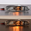 GPLUS Signal Lights, Compatible With Mazda MX-5 Miata 1990-1997, Front Bumper Mounted Marker Signal Parking Light (Clear lens Chrome Housing Amber Reflector)