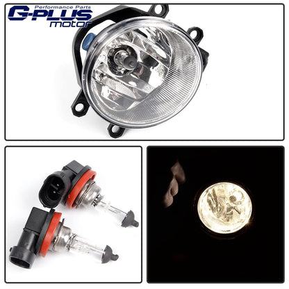 G-PLUS Bumper Fog Lights Compatible with 2016 2017 Toyota RAV4 Clear Driving Fog Lamps A pair W/Bulbs + Switch Wiring Kit neblineros para autos delantero, faros antiniebla