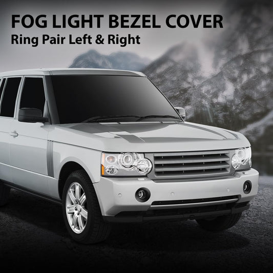 G-PLUS Fog Light Bezel Cover Ring Pair Left & Right Compatible with Land Rover Range Rover 2002-2009