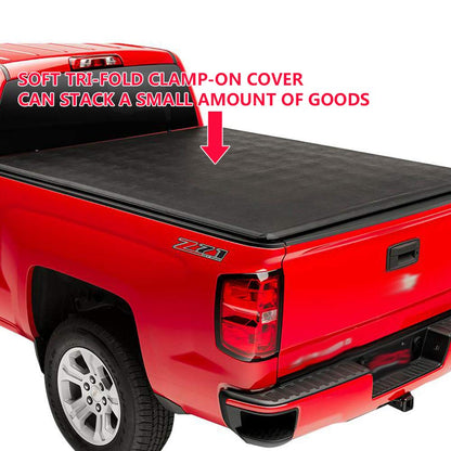G-PLUS T3 Soft Lock Tri-Fold Tonneau Cover Assembly Replacement for 2004-2014 Chevy Colorado/GMC Canyon,Short Bed Black (Extra Short Bed 5')