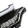G-PLUS Front Bumper Upper Chrome Honeycomb Grille Grill Compatible with 2018 2019 2020 Honda Fit 71121-T5R-A50, 71122-T5R-A50, 71123-T5R-A50