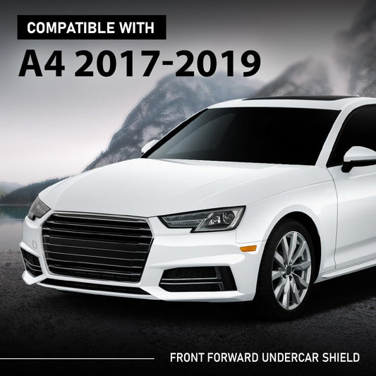 G-PLUS Front Forward Undercar Splash Shield, Compatible with Audi A4 S4 2017-2019, AU1228132, 8W0807611A Black Engine Splash Shield