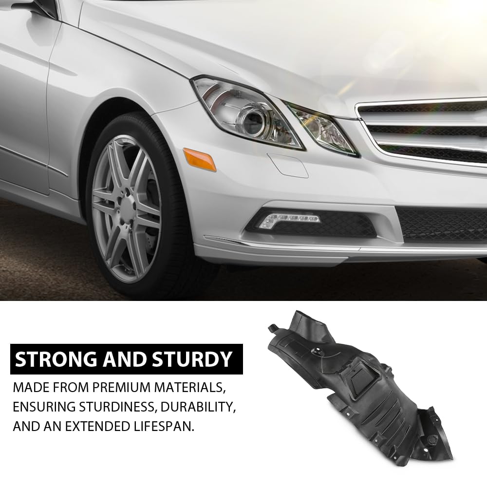 G-PLUS Fender Liner Front Right Side Compatible with Benz E350 E550 Base 4Matic 2-Door Coupe Convertible 2010-2013 2076901730