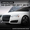 G-PLUS Front Bumper Reinforcement Beam, Compatible with Audi A8 S8 2011-2018, Aluminum Silvery, 4H0807109C, 4H0807109B