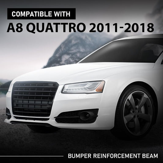 G-PLUS Front Bumper Reinforcement Beam, Compatible with Audi A8 S8 2011-2018, Aluminum Silvery, 4H0807109C, 4H0807109B