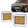 G-PLUS LED Corner Signal Lights Compatible with 2003-2009 Hummer H2 15060529, 15060530 Left Driver Side& Right Passager Side Smoke Lens Parking Lamps