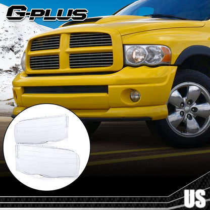 G-PLUS Headlight Lamps Compatible with 2002-2005 Dodge Ram 1500 2500 3500 55077121AF 55077120AF 55077121AG 55077120AG