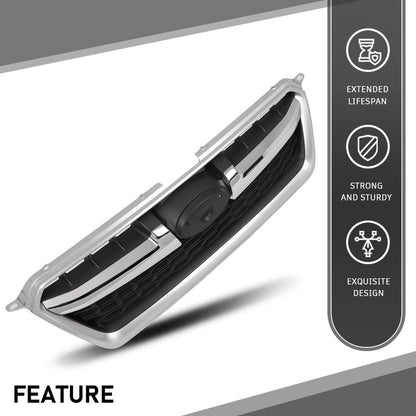 G-PLUS Front Bumper Upper Grille W/Chrome Grill Tirm Compatible with Subaru Impreza 2012-2014 91122FJ010
